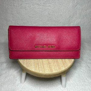 Michael Kors Jet Set Slim Saffiano Leather Wallet Pink